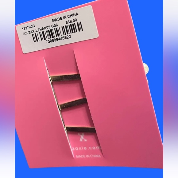 ZAXIE by Stefanie Taylor Pearl Hair Clips New With Tags MSRP $38 - Picture 11 of 12